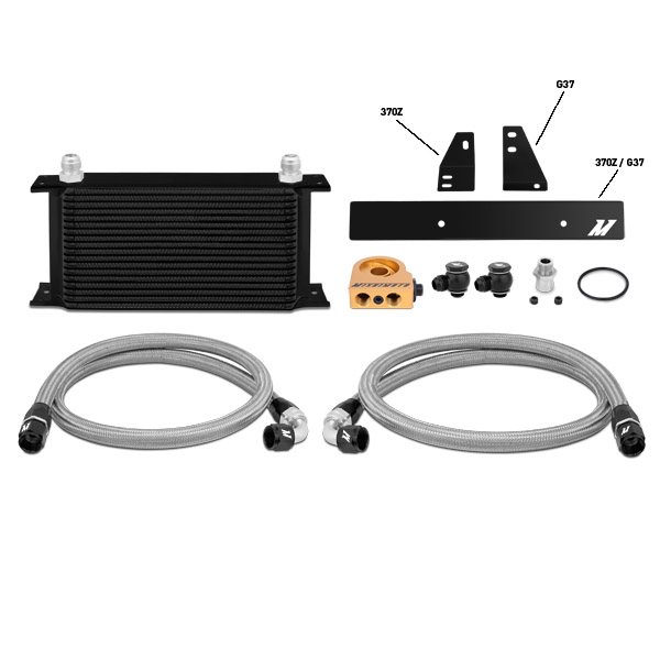 Mishimoto — Mishimoto 09-12 Nissan 370Z / 08-12 Infiniti G37 (Coupe Only) Thermostatic Oil Cooler Kit - Black - view 6